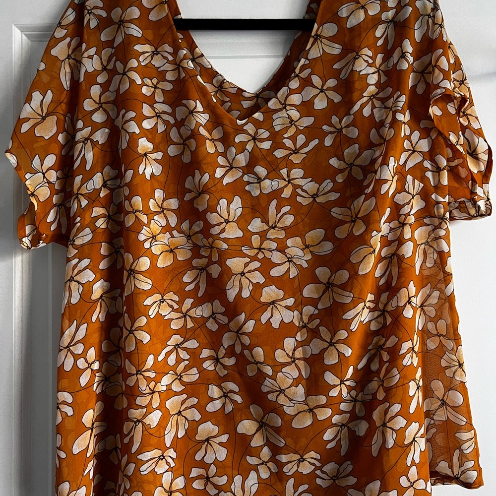 Floral Orange Women's Top